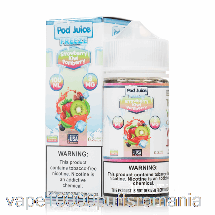 Vape Romania Freeze Capsuni Kiwi Pomberry - Suc De Pastaie - 100ml 0mg